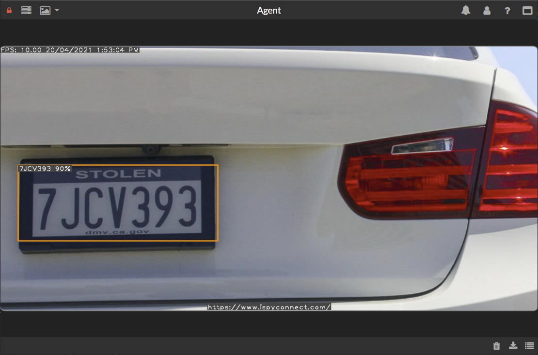 Example LPR Photo Result