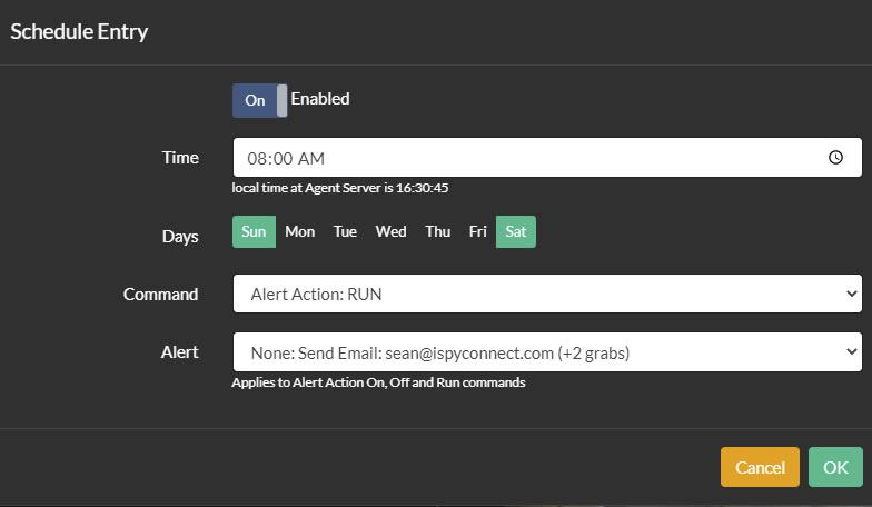Schedule Actions