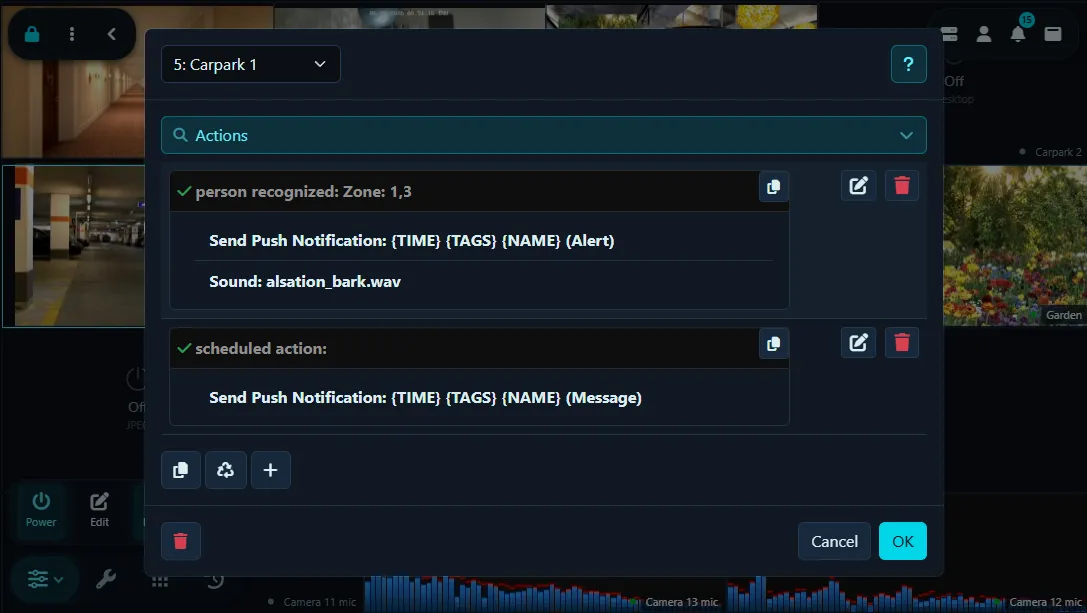 Example Action Table