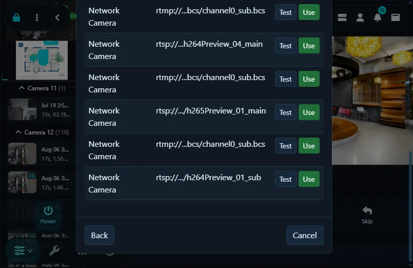 Selecting Video Endpoint in Agent DVR