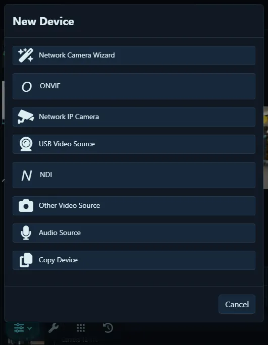 Adding a Device in Agent DVR