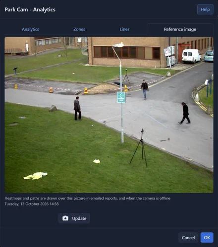A camera's reference image