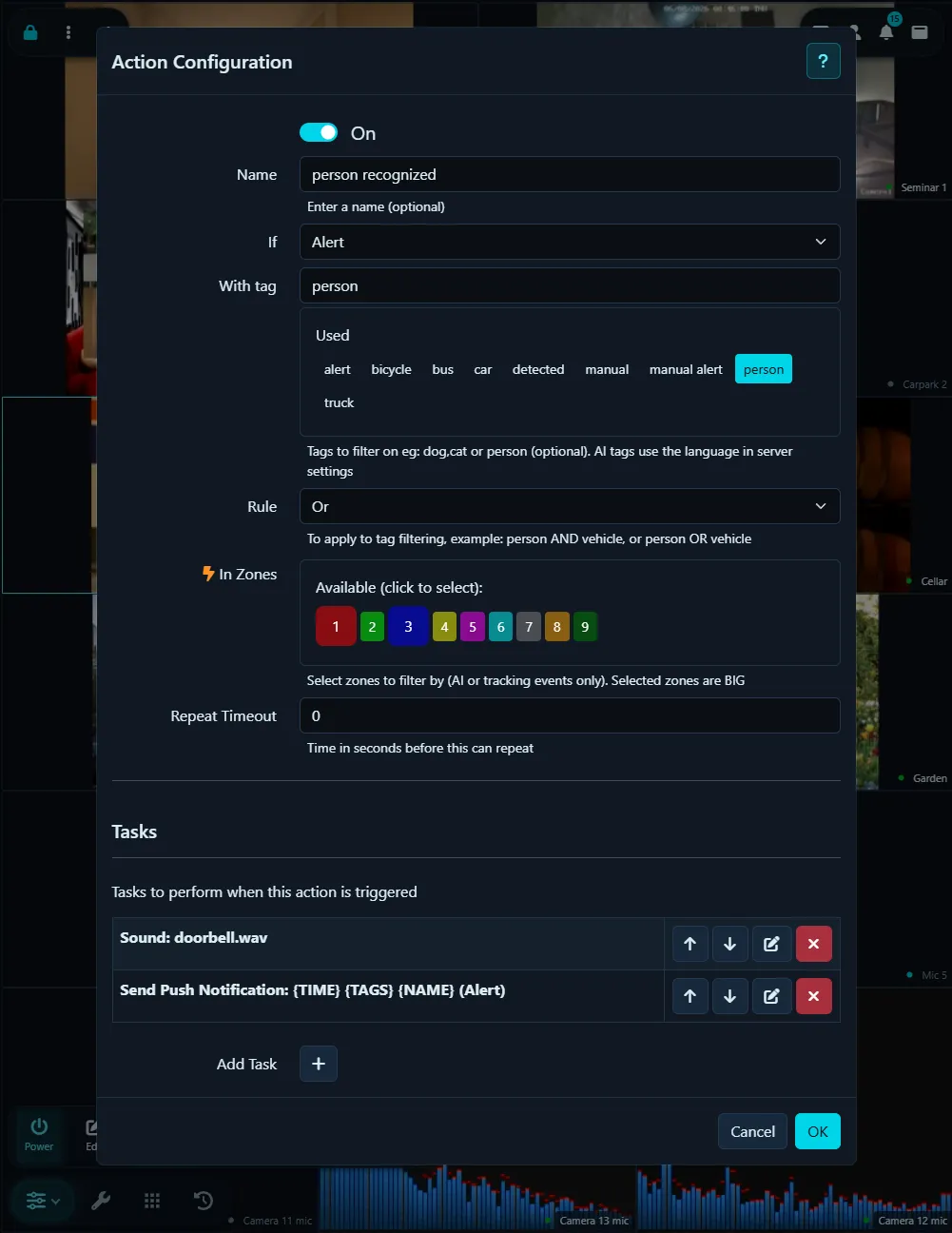 AI Actions Interface
