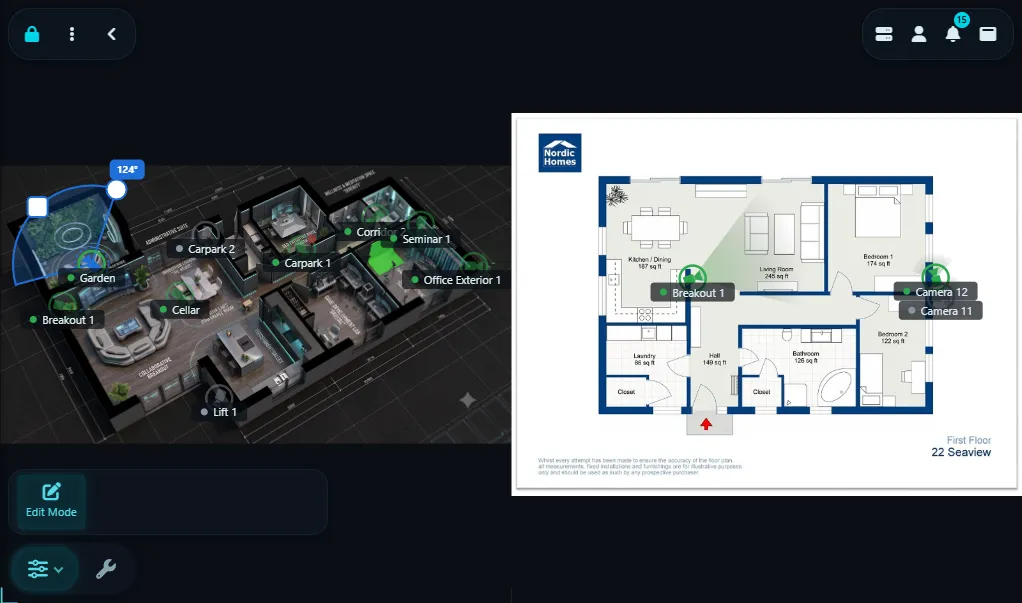 Editing floorplans in Agent DVR