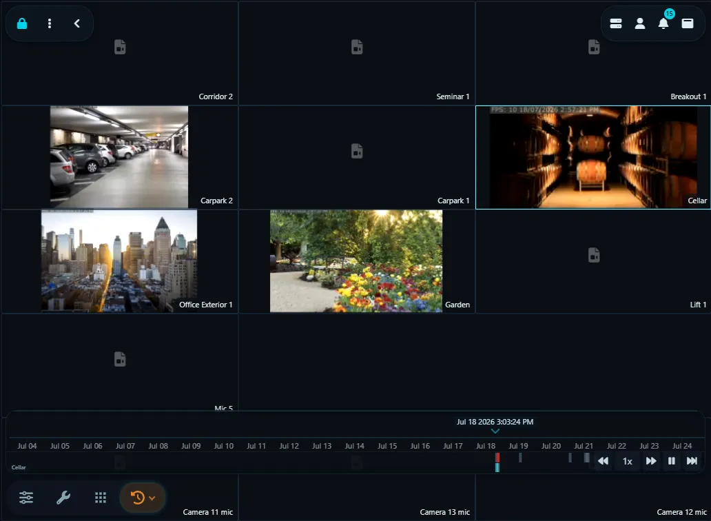 Time Machine tab in live view