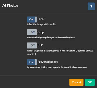 Configurazione Foto AI
